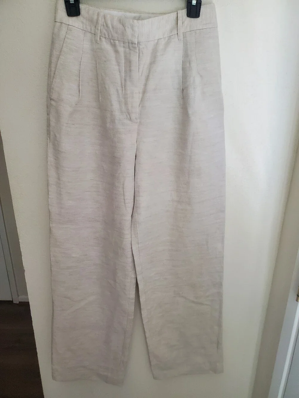 Aritzia The Effortless Pant CruiseLinen in Natural Ecru Sz 6 NWOT